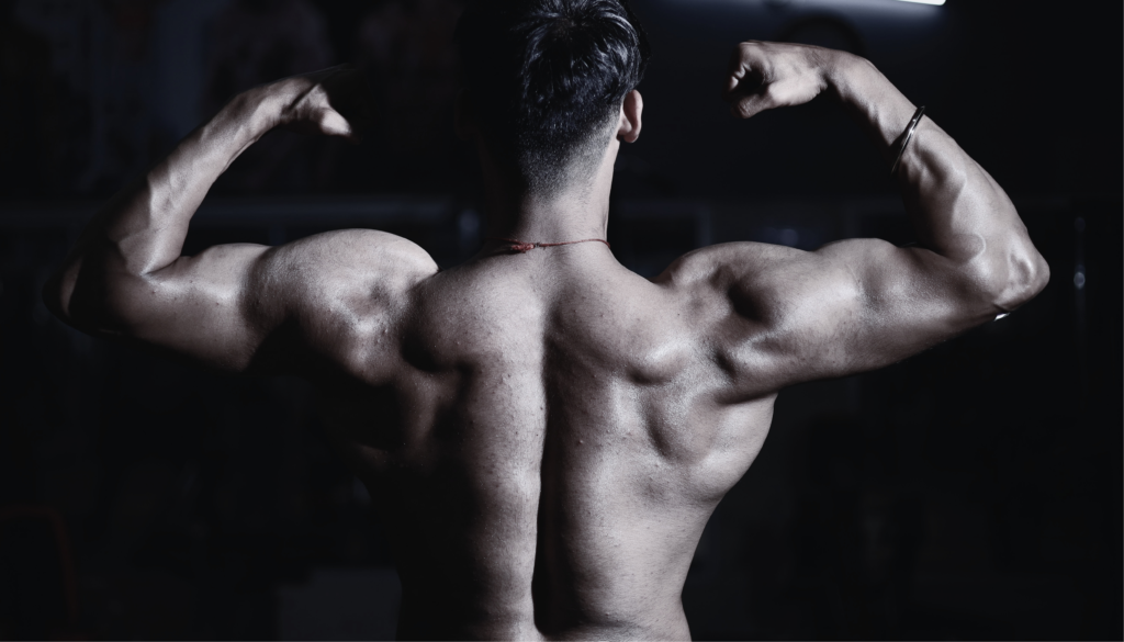 v taper man flexing wide